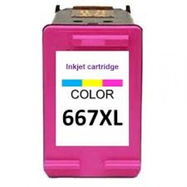 RECARGA cartucho HP 667XL Colorido CX 01 UN